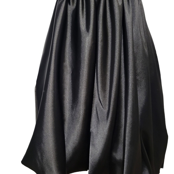 Jessica McClintock black silky halter top bubble dress size 6 - Picture 7 of 8